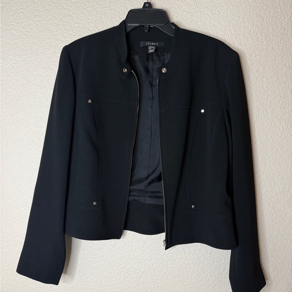 Black Women's Blazer Suit Jacket Louben Size 12